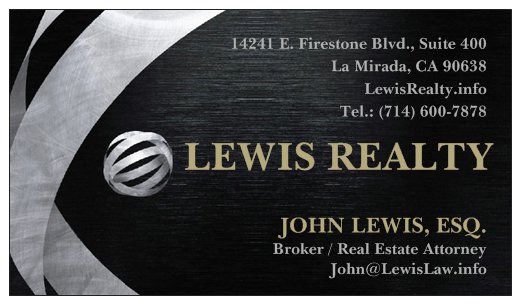 Lewis Realty Card